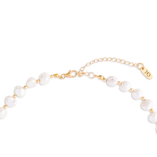Nacre Gold & Ivory Baroque Pearl Necklace