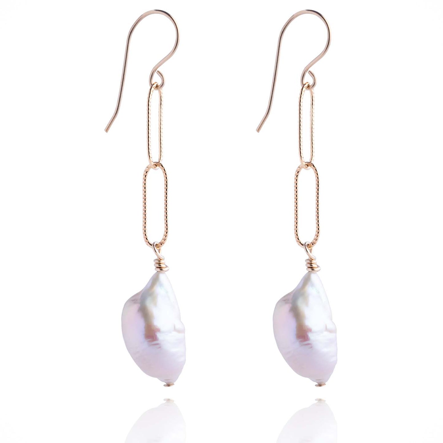 Nacre Gold & Ivory Baroque Pearl Drop Earrings