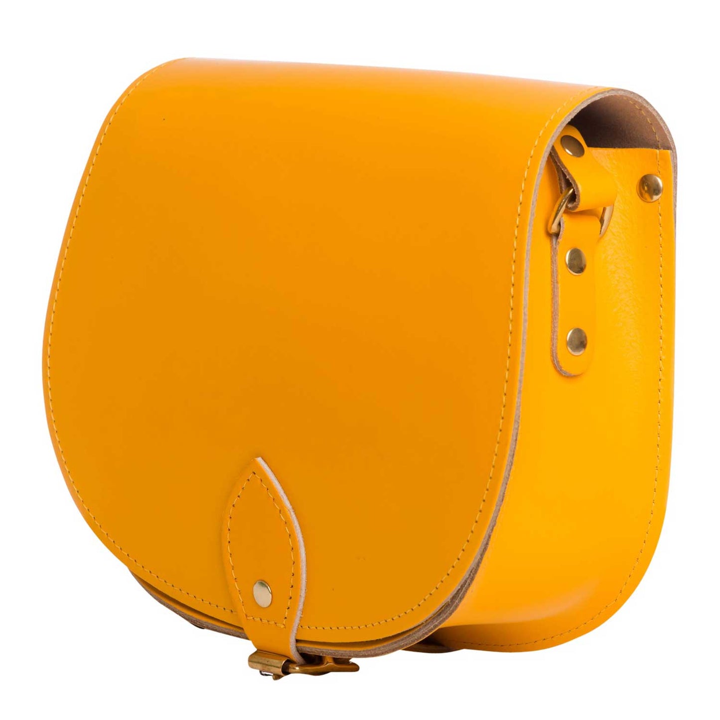 Yellow Leather Saddlebag Womens Bags Leather Saddle Bag with Pocket N Damus London