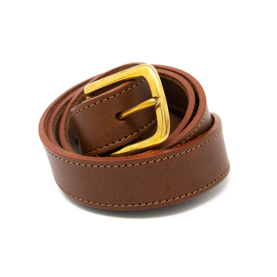 Orion Tan Belt with Gold Buckle
