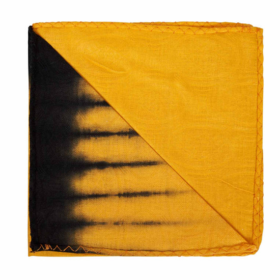 Load image into Gallery viewer, Regent Black &amp;amp; Yellow African Print Pocket Square
