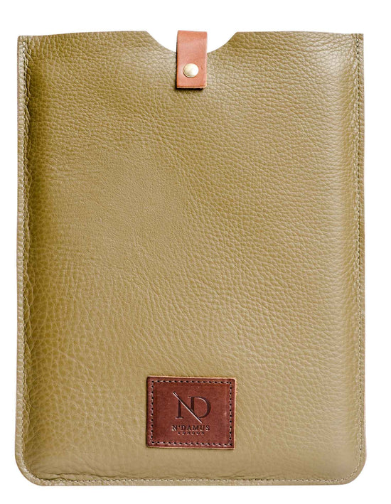 Iphone Ipad 2 Cover Italian leathers Olive Green Brown Cover